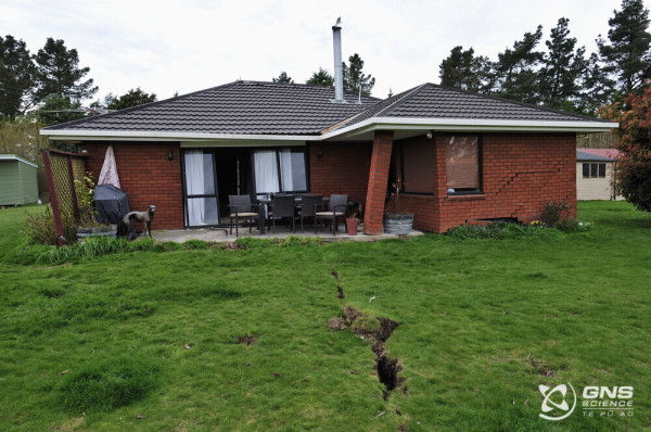 House on Greendale Fault near Christchurch illustrates impacts of ground deformation on a fault zone caused by a large earthquake.