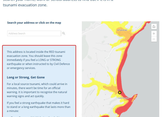 NEMA Tsunami Evacuation Map example