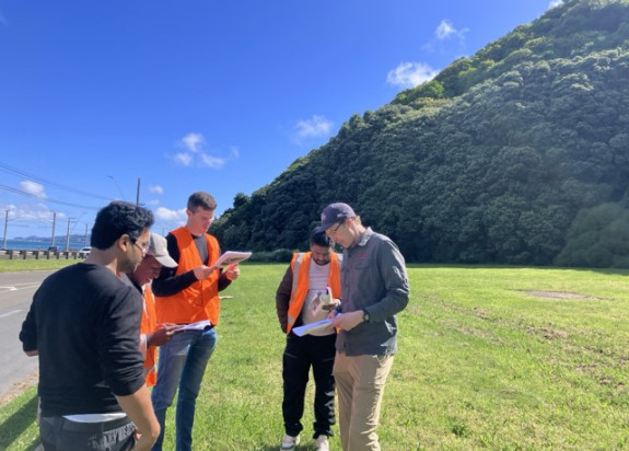 Landslide fieldwork with PNG Christopher Bazzy and GNS team credit B Rosser 4